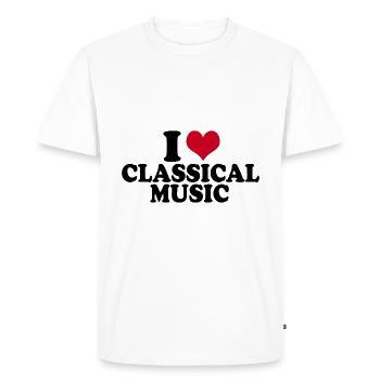 J’adore la musique classique - T-shirt Premium bio Homme - blanc - Devant - Nico (187cm)