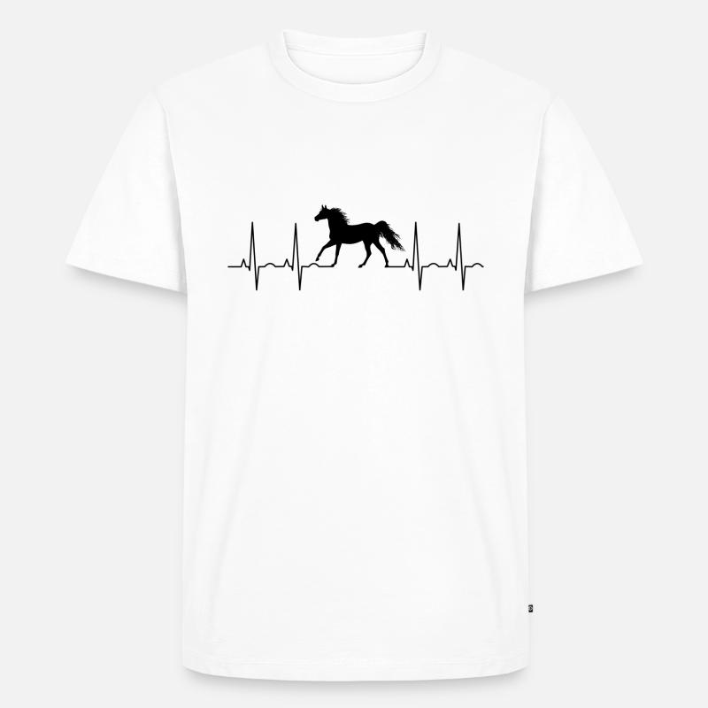 Pferde - Männer Premium Bio T-Shirt - Weiß