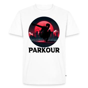 Parkour - T-shirt Premium bio Homme - blanc - Devant - Nico (187cm)