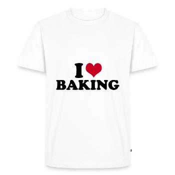 I Love Baking Baker Cookie Baking - Men's Premium Organic T-Shirt - white - Front - Nico (187cm)