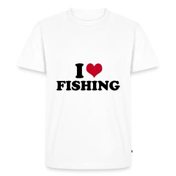 J’adore pêcher le pêcheur Angeln - T-shirt Premium bio Homme - blanc - Devant - Nico (187cm)