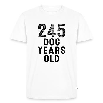 245 Dog Years Old 35th Birthday - Men's Premium Organic T-Shirt - white - Front - Nico (187cm)