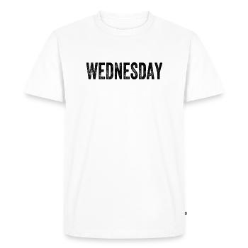 Mercredi en semaine - T-shirt Premium bio Homme - blanc - Devant - Nico (187cm)