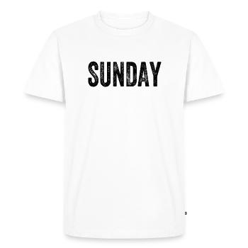 Dimanche en semaine - T-shirt Premium bio Homme - blanc - Devant - Nico (187cm)