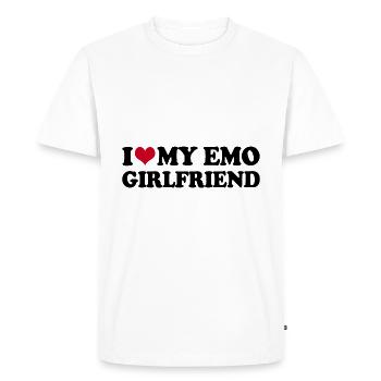 I Love My Emo Girlfriend - Men's Premium Organic T-Shirt - white - Front - Nico (187cm)