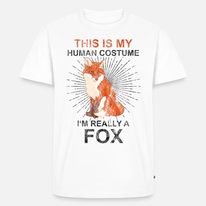 Fuchs - Männer Premium Bio T-Shirt - Weiß