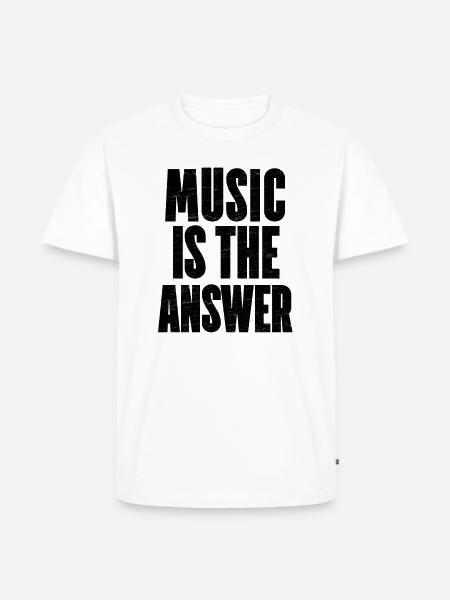 Music is the Answer - Männer Premium Bio T-Shirt - Weiß