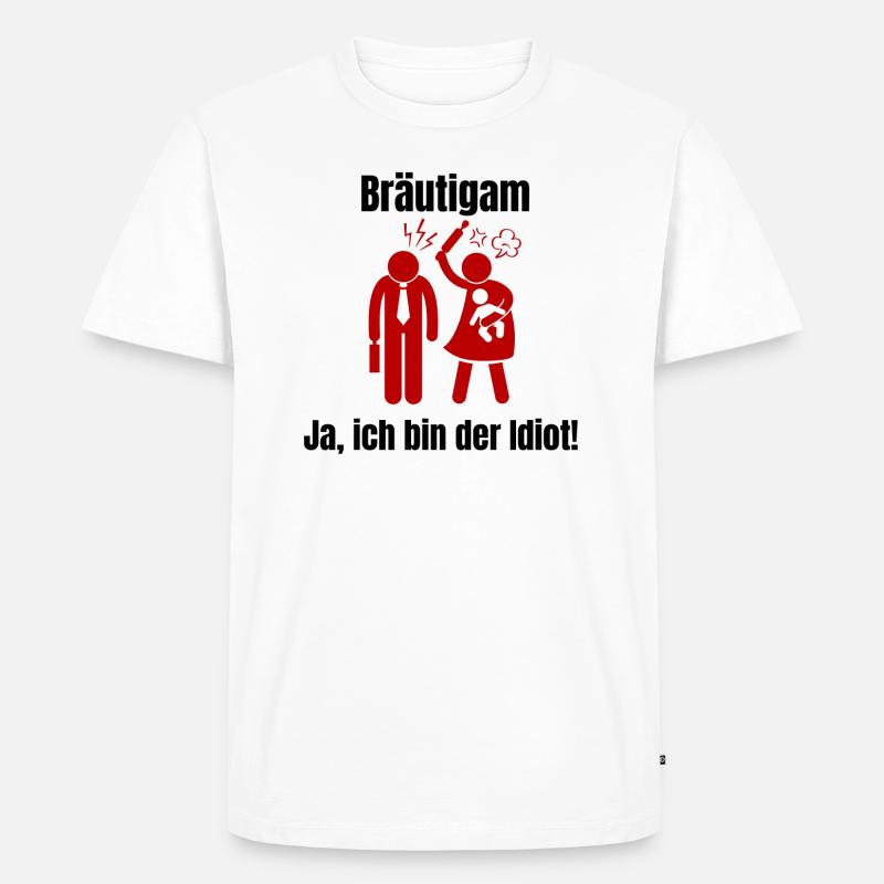 Bräutigam - Männer Premium Bio T-Shirt - Weiß
