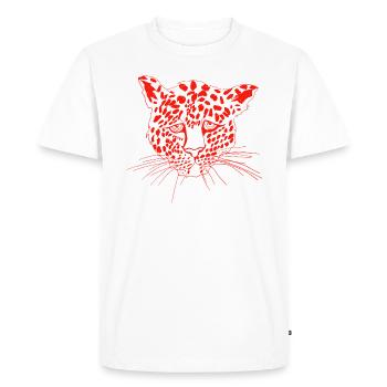 Triste Leff - T-shirt Premium bio Homme - blanc - Devant - Nico (187cm)