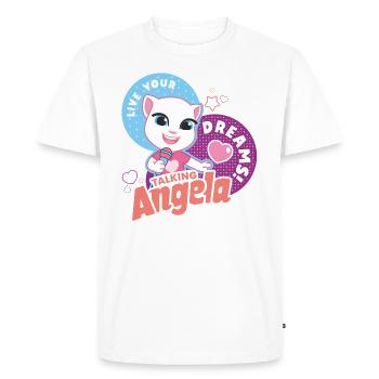 Talking Angela Live Your Dreams - T-shirt Premium bio Homme - blanc - Devant - Nico (187cm)