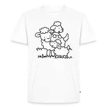 a family of sheep - 1 color - Men's Premium Organic T-Shirt - white - Front - Nico (187cm)