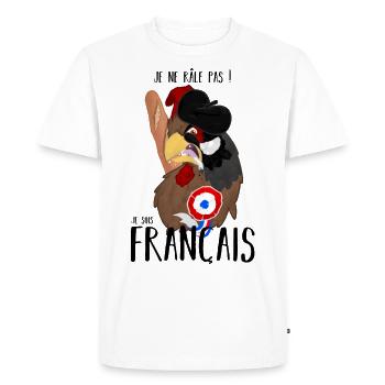je suis français - T-shirt Premium bio Homme - blanc - Devant - Nico (187cm)