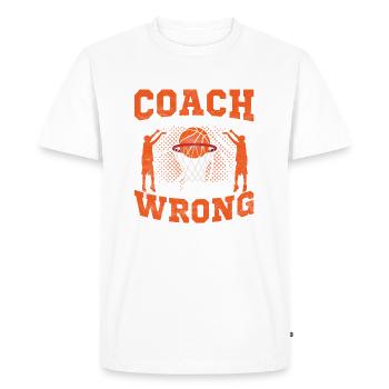 citations basket - trust me the coach - T-shirt Premium bio Homme - blanc - Devant - Nico (187cm)