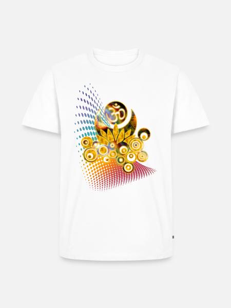 OMLOTUSENERGY - Männer Premium Bio T-Shirt - Weiß