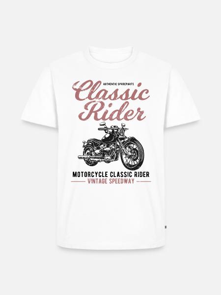 motorcycle - Men's Premium Organic T-Shirt - white