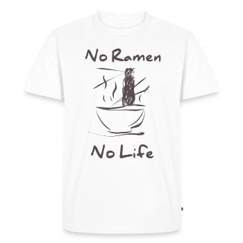 No Ramen No Life drôle Ramen noodle Bowl - T-shirt Premium bio Homme - blanc - Devant - Nico (187cm)