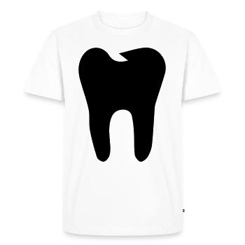 Symbole de l’icône de dent - T-shirt Premium bio Homme - blanc - Devant - Nico (187cm)