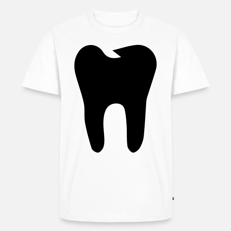 Zahn icon symbol - Männer Premium Bio T-Shirt - Weiß
