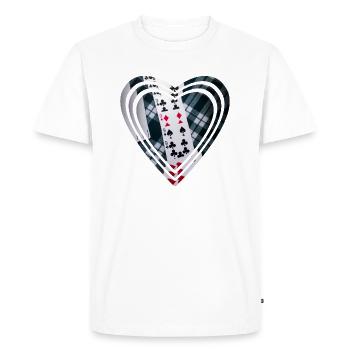 Canasta heart | Canasta legend | Canasta player - Men's Premium Organic T-Shirt - white - Front - Nico (187cm)