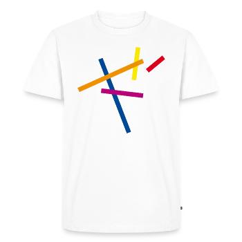 Minimal Pattern Ornament - Men's Premium Organic T-Shirt - white - Front - Nico (187cm)