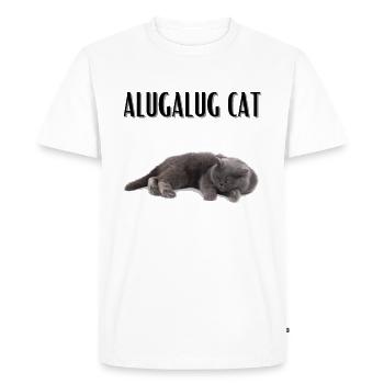 ALUGALUG CAT - Men's Premium Organic T-Shirt - white - Front - Nico (187cm)