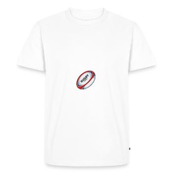 Je peux pas j'ai rugby - T-shirt Premium bio Homme - blanc - Devant - Nico (187cm)