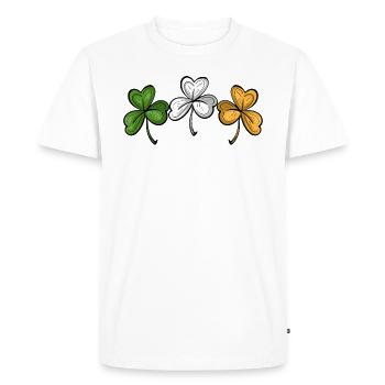 SHAMROCK IRISH FLAG - Men's Premium Organic T-Shirt - white - Front - Nico (187cm)