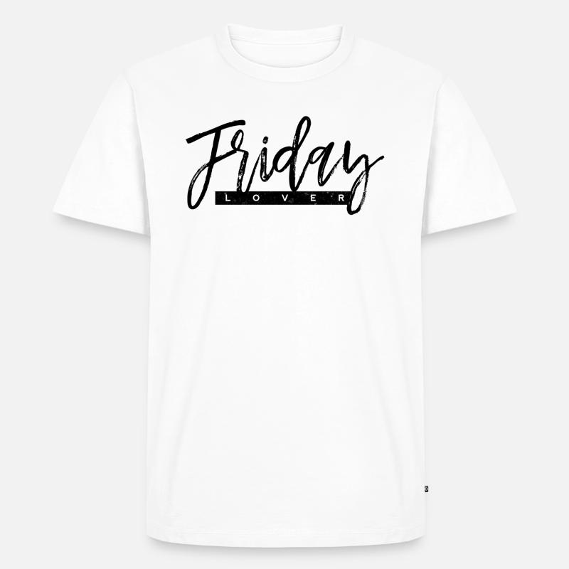 Friday Lover - Männer Premium Bio T-Shirt - Weiß
