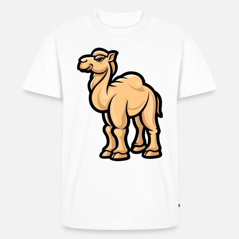 Kamel Comic - Männer Premium Bio T-Shirt - Weiß