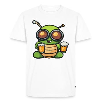 Wurm Après Ski Beer - Men's Premium Organic T-Shirt - white - Front - Nico (187cm)