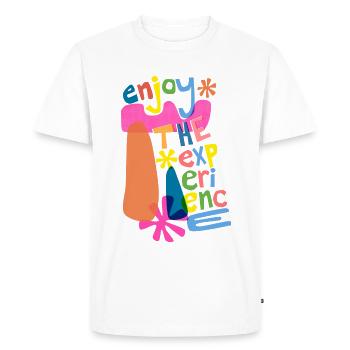 Enjoy The Experience - Men's Premium Organic T-Shirt - white - Front - Nico (187cm)
