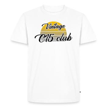 Vintage C15 club cadeau homme c15 - T-shirt Premium bio Homme - blanc - Devant - Nico (187cm)