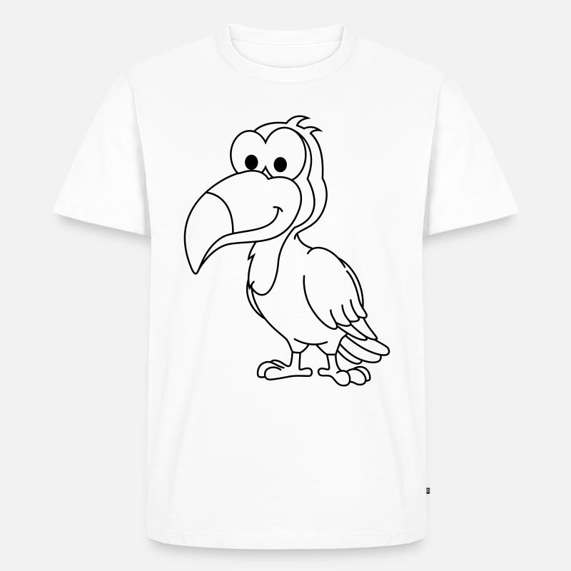 Tukan Comic Tier - Männer Premium Bio T-Shirt - Weiß