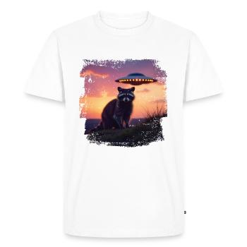 Conception OVNI raton laveur cool - T-shirt Premium bio Homme - blanc - Devant - Nico (187cm)