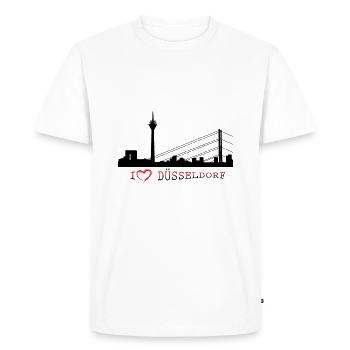 Düsseldorf - T-shirt Premium bio Homme - blanc - Devant - Nico (187cm)