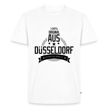 Düsseldorf la ville Moin Allemagne - T-shirt Premium bio Homme - blanc - Devant - Nico (187cm)