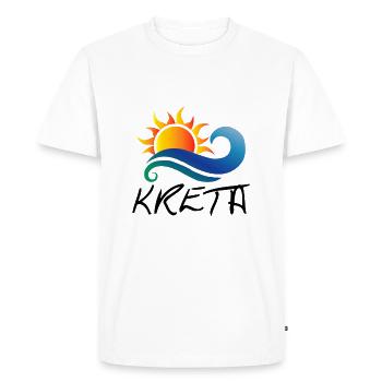 Crète de vacances en Grèce - T-shirt Premium bio Homme - blanc - Devant - Nico (187cm)