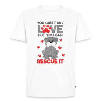 Vous ne pouvez pas acheter l'amour ... sauver le chien - T-shirt Premium bio Homme - blanc - Devant - Nico (187cm)