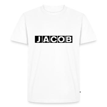 Jacob - T-shirt Premium bio Homme - blanc - Devant - Nico (187cm)