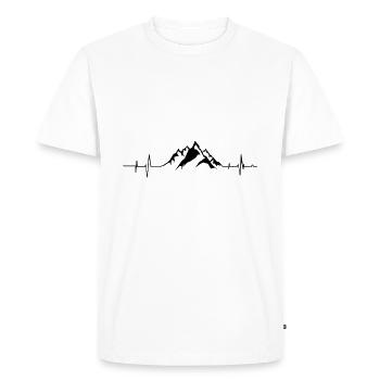 alpiniste - T-shirt Premium bio Homme - blanc - Devant - Nico (187cm)