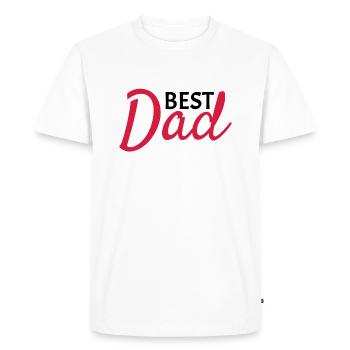 Best Dad - Men's Premium Organic T-Shirt - white - Front - Nico (187cm)