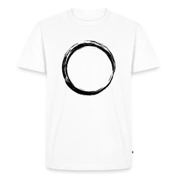 Cercle symbole design noir - T-shirt Premium bio Homme - blanc - Devant - Nico (187cm)