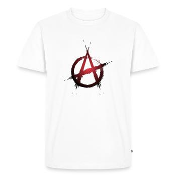 Symbole d'anarchie - T-shirt Premium bio Homme - blanc - Devant - Nico (187cm)