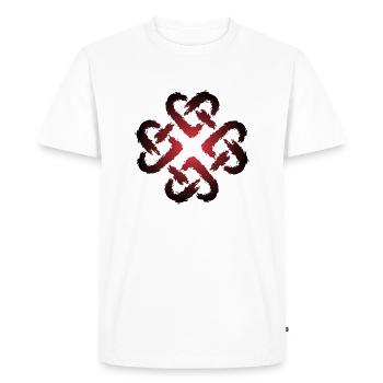 Celtic knot heart infinity - Men's Premium Organic T-Shirt - white - Front - Nico (187cm)