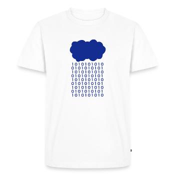Bit cloud cloud informaticien - T-shirt Premium bio Homme - blanc - Devant - Nico (187cm)