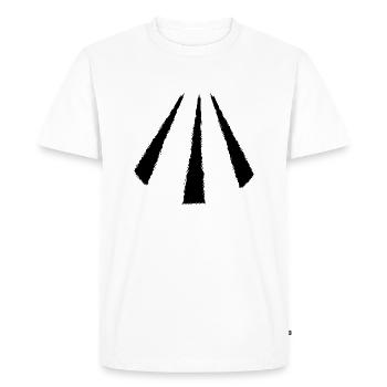 Symbole celtique Awen - T-shirt Premium bio Homme - blanc - Devant - Nico (187cm)