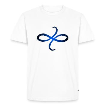 Symboles celtiques amitié bleu - T-shirt Premium bio Homme - blanc - Devant - Nico (187cm)