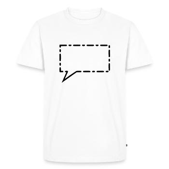 Bulle noire - T-shirt Premium bio Homme - blanc - Devant - Nico (187cm)
