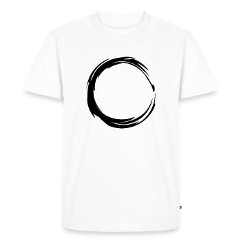 Icône de brosse cercle noir - T-shirt Premium bio Homme - blanc - Devant - Nico (187cm)