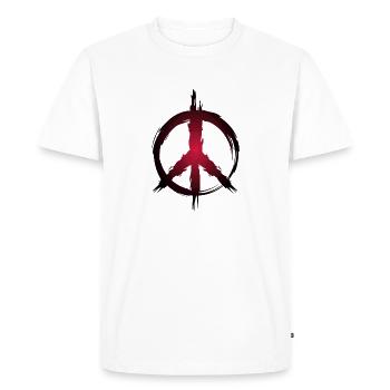 Symbole de paix hippie paix liberté amour - T-shirt Premium bio Homme - blanc - Devant - Nico (187cm)